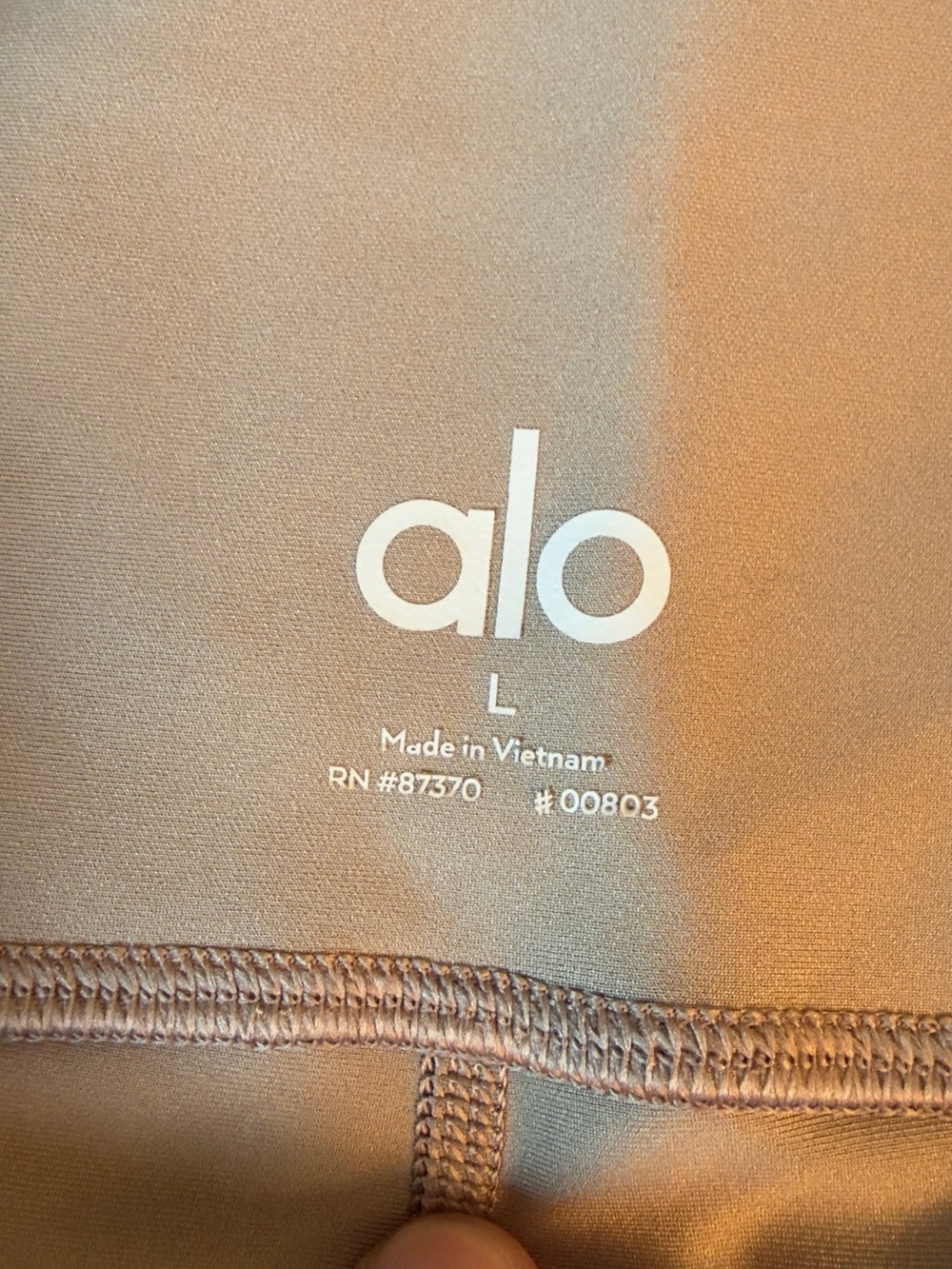 Alo set in Gravel - Seamless Bralette & High-Waist Active Shorts Set - Picture 7 of 8